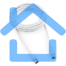 Кабель телевизионный Cablexpert, CCV-515-W-5M, Coaxial M/F, белый, 5м