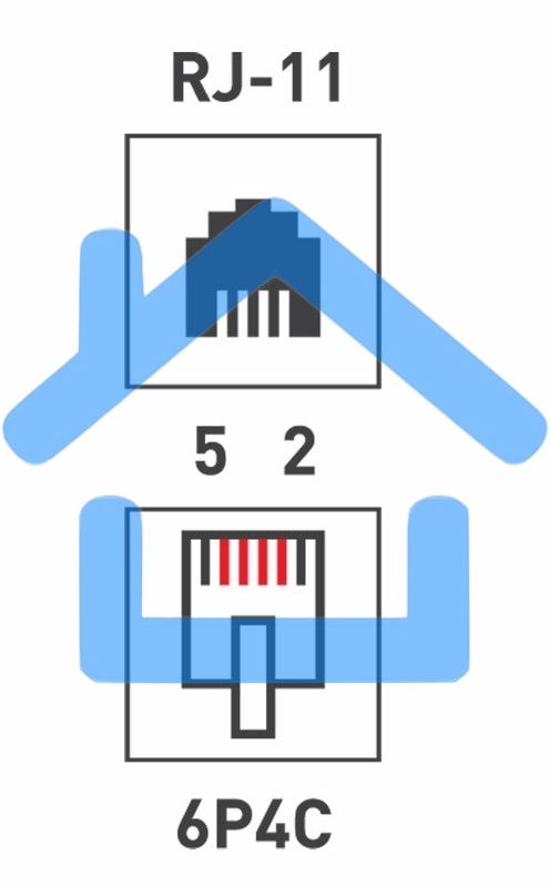 Телефонный двойник Rexant RJ-14(6P4C) (гнездо - 2 гнезда)
