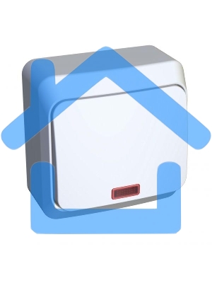 Выключатель 1-кл. ОП Этюд 10А IP20 с индик. белый SchE BA10-005B