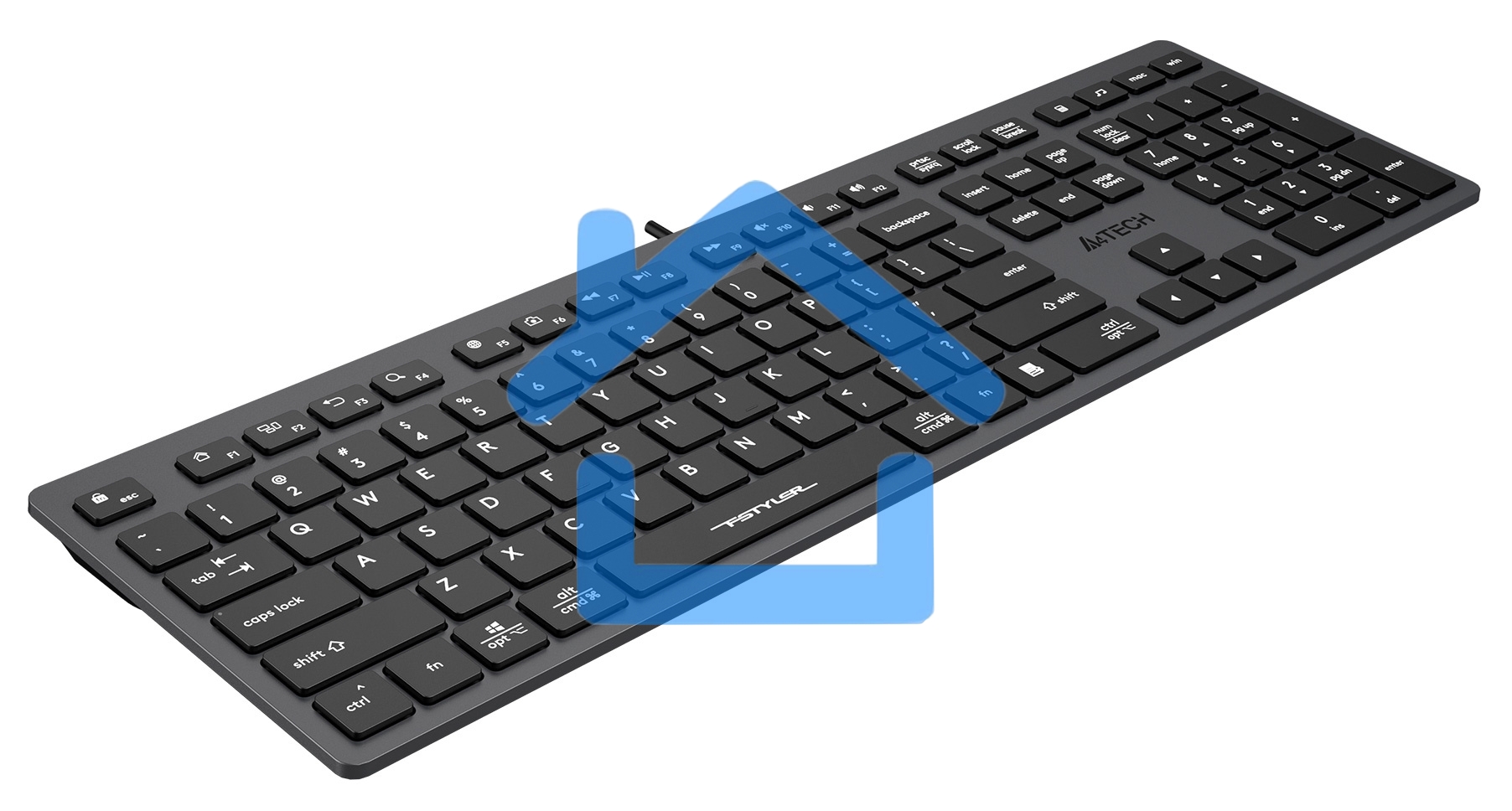 Клавиатура A4Tech Fstyler FX50 проводная, USB, серый