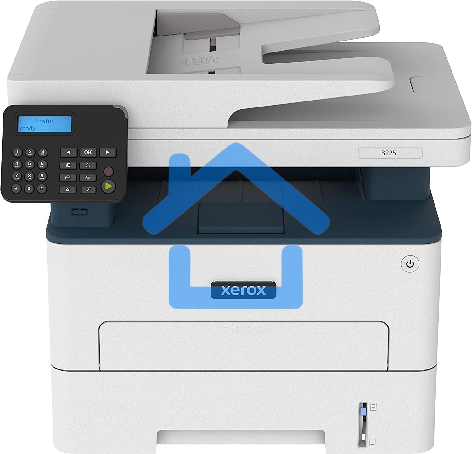 МФУ лазерное Xerox B225 (B225V_DNI), A4, ч/б, печ. до 34 стр/мин., скан. до 23 стр/мин. (ч/б) 7 стр/мин. (цвет), 600x600dpi, USB, RJ-45, Wi-Fi