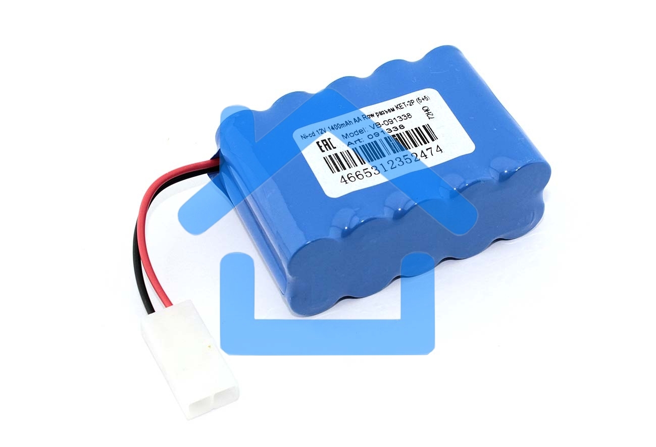 Аккумулятор Ni-cd 12V 1400mAh AA Row разъем KET-2P (5+5)