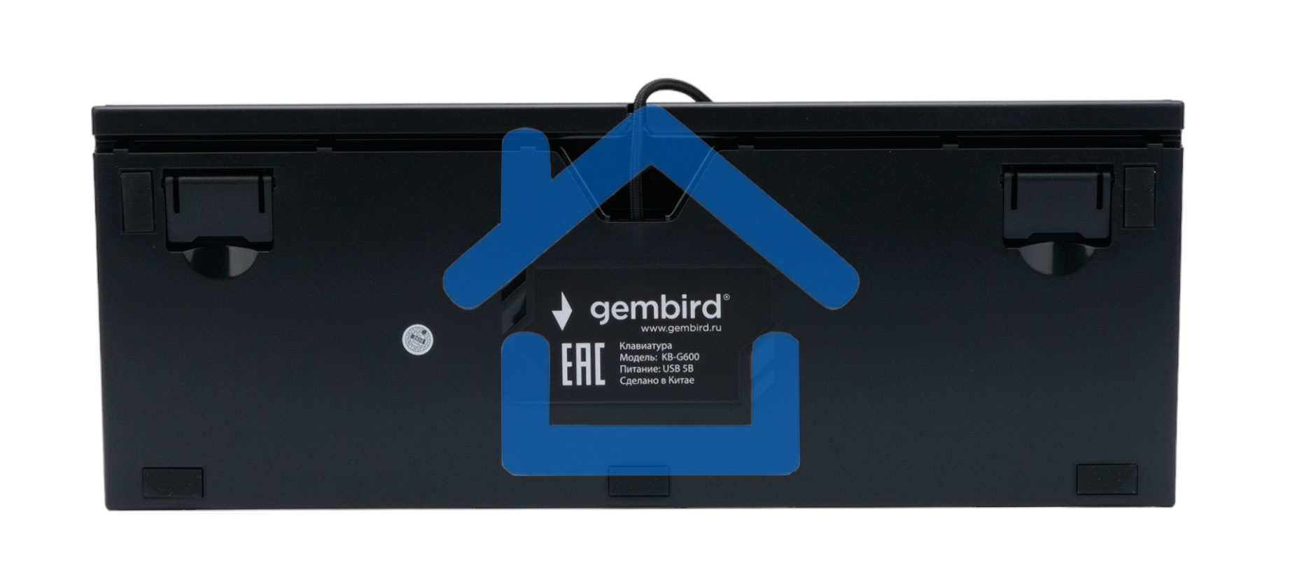 Проводная механическая клавиатура Gembird KB-G600, 87кл, Rainbow, красн.свитчи, 1.8м, черная