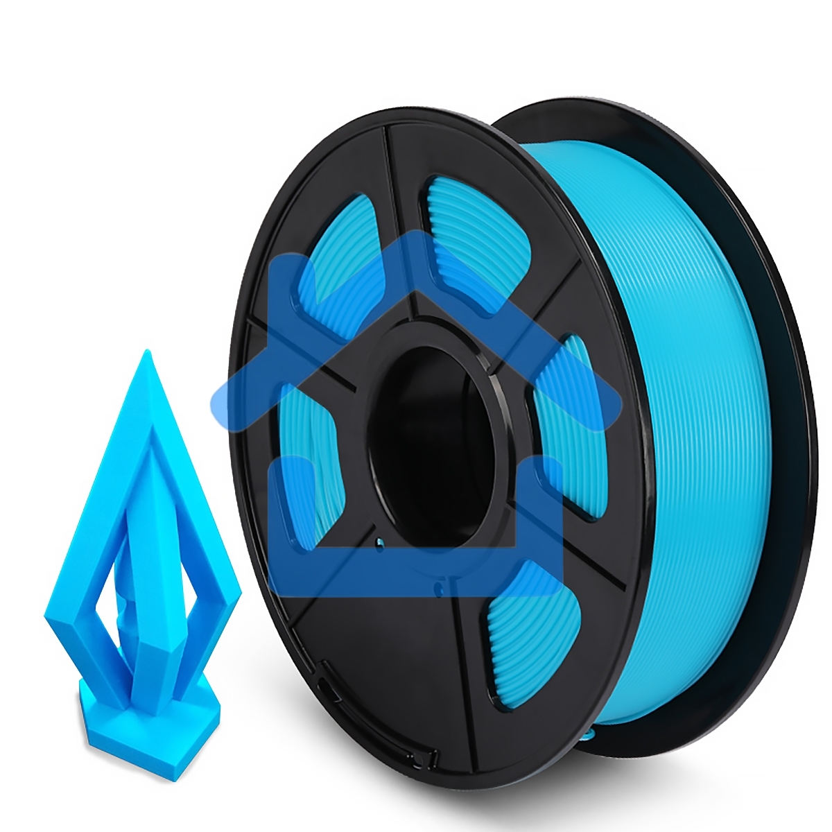 Филамент NVPRINT PLA Cyan для 3D печати диаметр 1.75мм длина 330 метров масса 1 кг