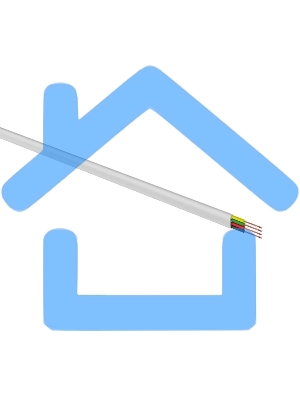 Телефонный кабель Rexant ШТЛП 4 жилы Cu, белый, 100м