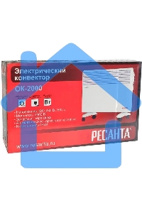 Конвектор Ресанта ОК-2000 белый, 2000 Вт, 25 м2, термостат