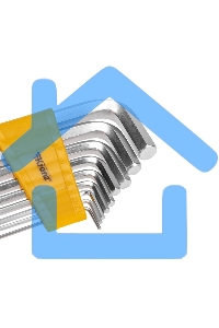 Набор ключей имбусовых HEX KRANZ 2,0-12 мм, CrV, 9 шт., удлиненные