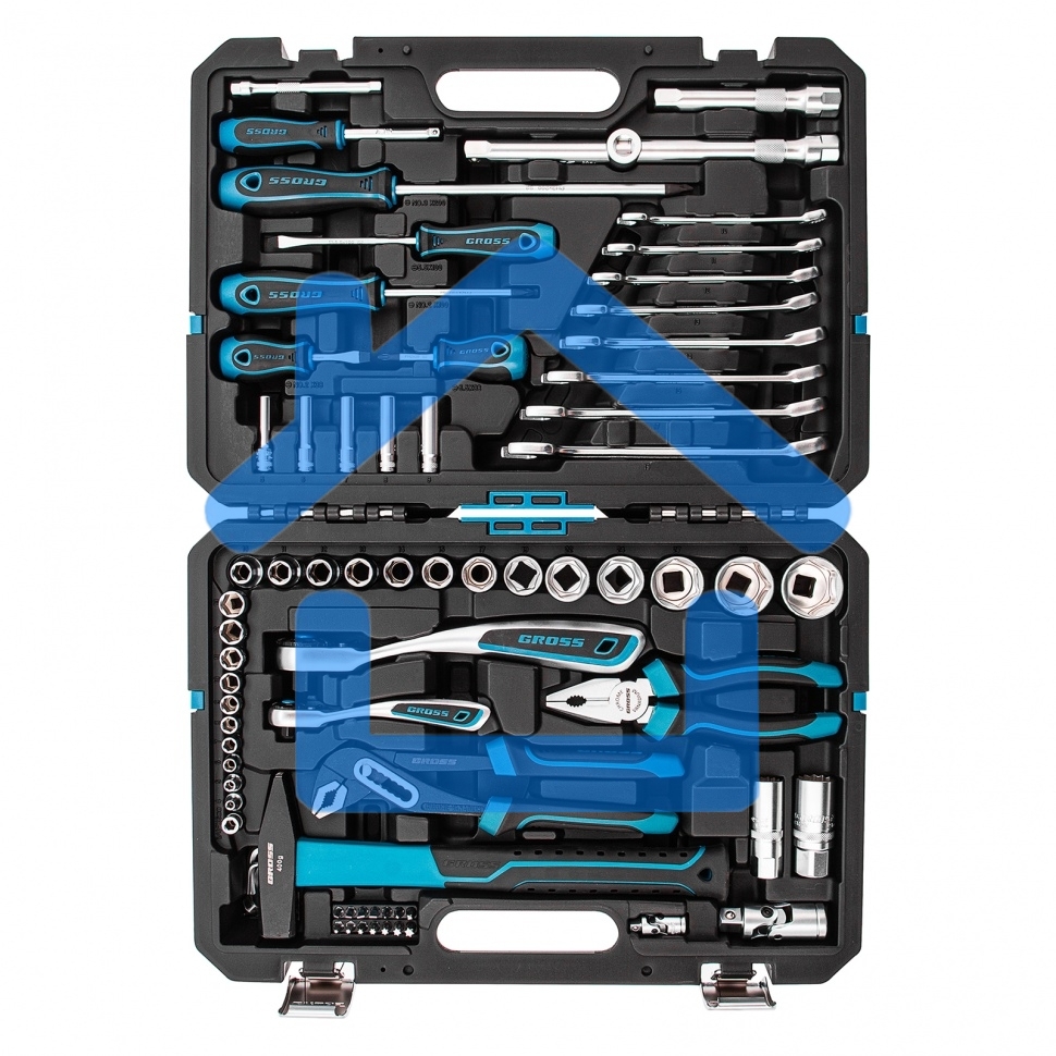 Набор инструментов 76 предметов, 120 зубьев, CrV1/4, 1/2