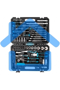 Набор инструментов 76 предметов, 120 зубьев, CrV1/4, 1/2