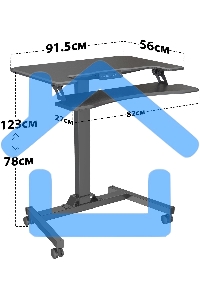 Стол для ноутбука Cactus VM-FDE103 столешница МДФ черный 91.5x56x123см (CS-FDE103BBK)
