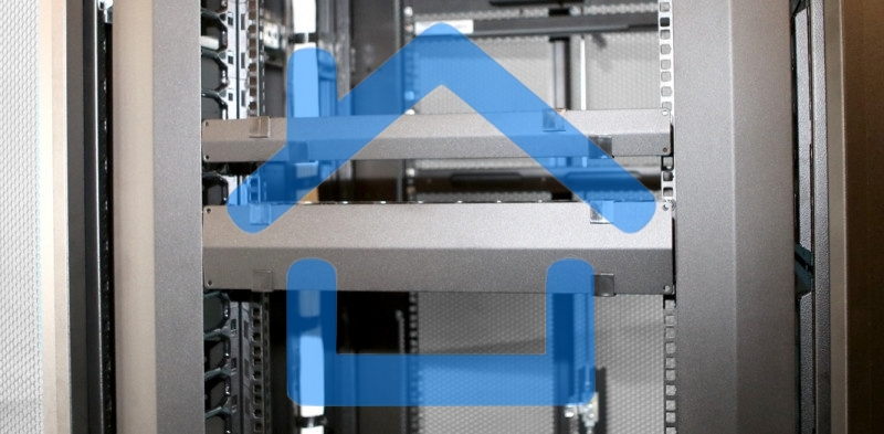 Кабельный организатор с крышкой Hyperline CMF-1U-FPL106-MCOV-RAL9005, глубина 106 мм, 19