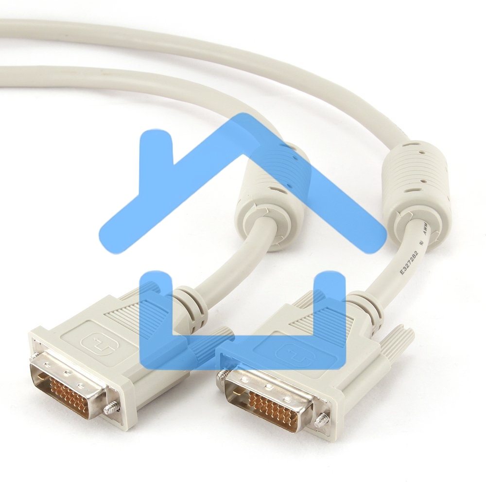 КабельКабель DVI-D dual link Gembird, 3.0м, 25M/25M, экран, феррит.кольца, пакет CC-DVI2-10)