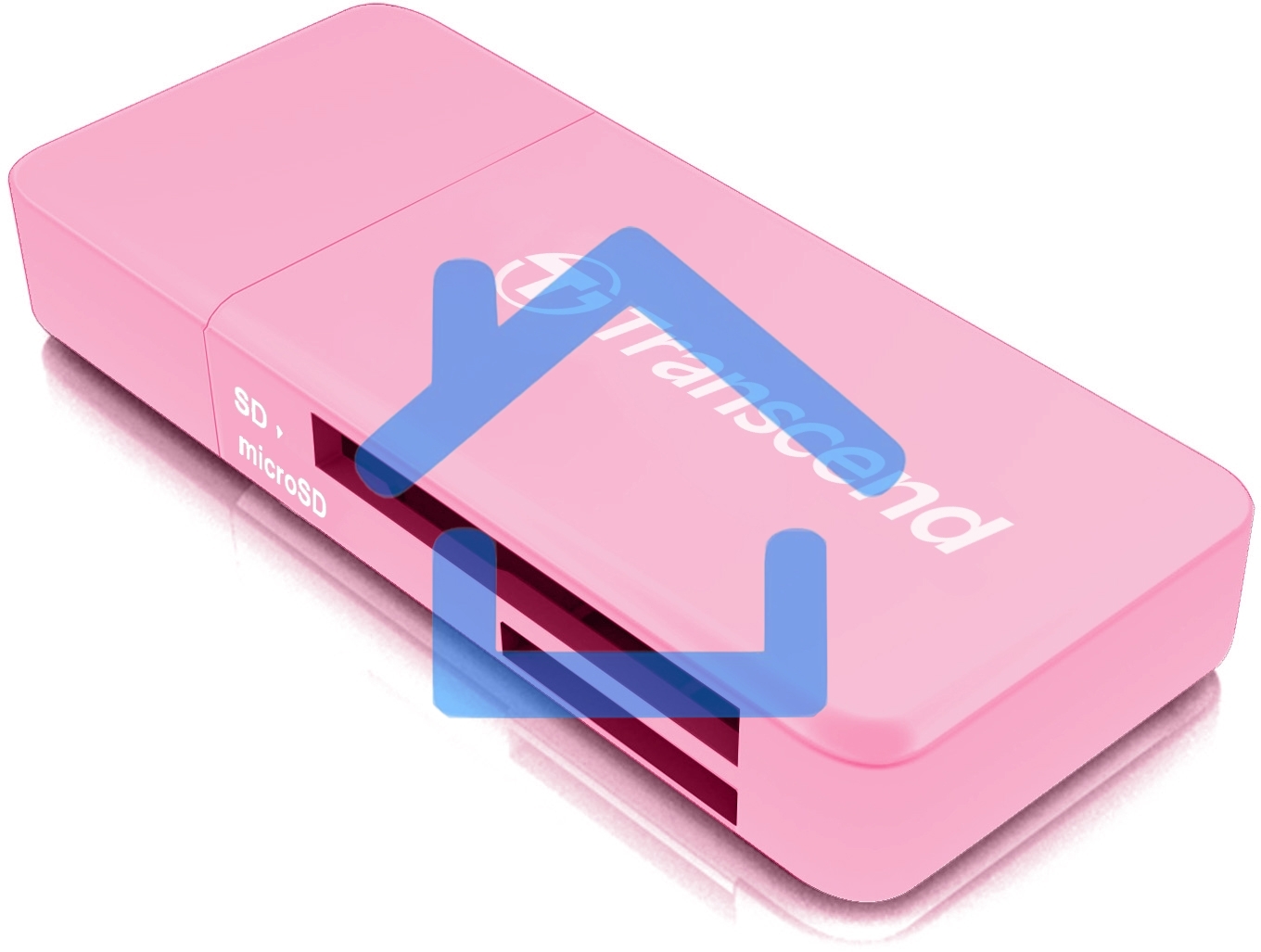 Считыватель карты памяти Transcend All in1 Multi Card Reader, Pink