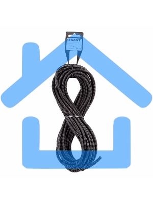 Трубa автомобильная гофрированная ПП Rexant, Ø4,7 мм, разрезная, бухтa 10 м/уп.