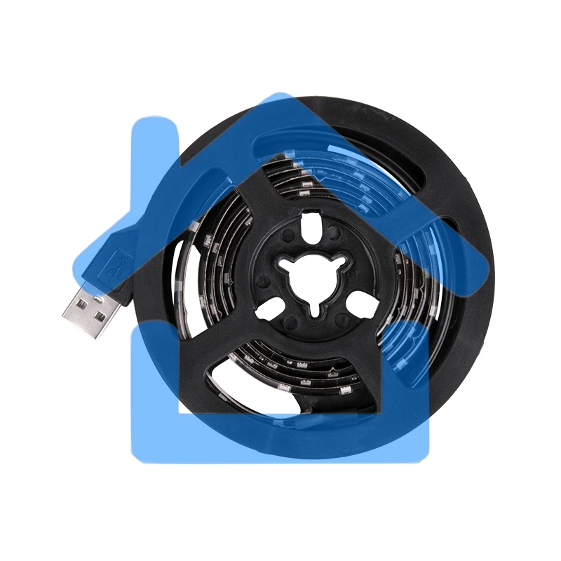 Лента LED с USB коннектором 5 В, 8 мм, IP65, SMD 2835, 60 LED/m, цвет свечения теплый белый (3000 K)