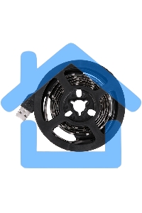 Лента светодиодная с USB коннектором 5 В, 8 мм, IP65, SMD 2835, 60 LED/m, цвет свечения теплый белый (3000 K)