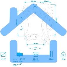 Кронштейн для телевизора Kromax CORBEL-1 черный 10