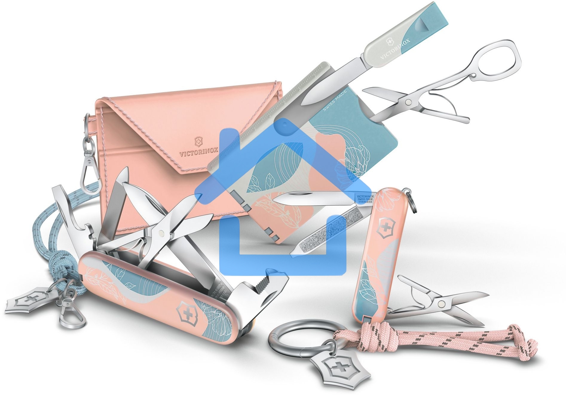 Нож перочинный Victorinox Companion Paris Style (1.3909.E221) 91мм 16функц. розовый с чехлом подар.коробка