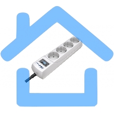 Сетевой фильтр Pilot mini 5м (4 розетки) белый (коробка)