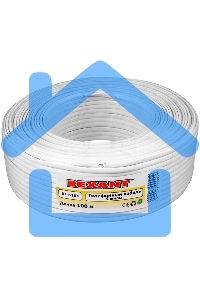 Телефонный кабель Rexant ШТЛП 4 жилы Cu, белый, 100м