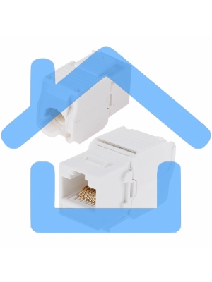 Модуль Rexant Keystone Jack RJ-45(8P8C), UTP неэкранированный, кат.5e, тип 90 градусов, самозажимной, белый