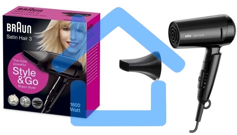 Фен Braun BRHD350E 1600Вт черный