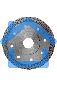 Диск алмазный ф115х22,2мм, тонкий, сплошной (Jaguar), мокрое резание Gross