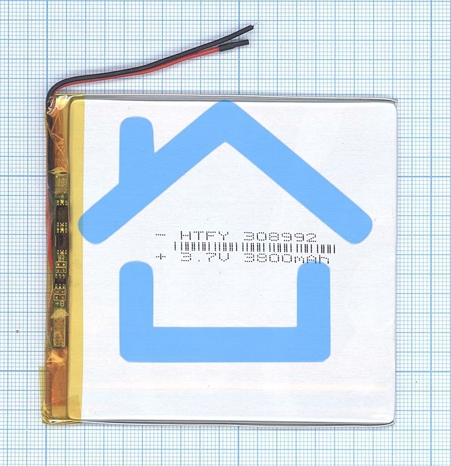 Аккумулятор Li-Pol (батарея) 3*89*92мм 2pin 3.7V/3800mAh
