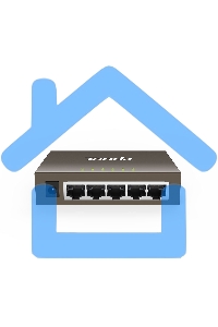 Неуправляемый коммутатор с 5 гигабитными портами.