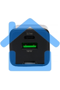 Зарядное устройство Cablexpert MP3A-PC-64, 30Вт GaN, 3А, QC4.0/PD, 1xUSB, 1xType-C, черный, пакет