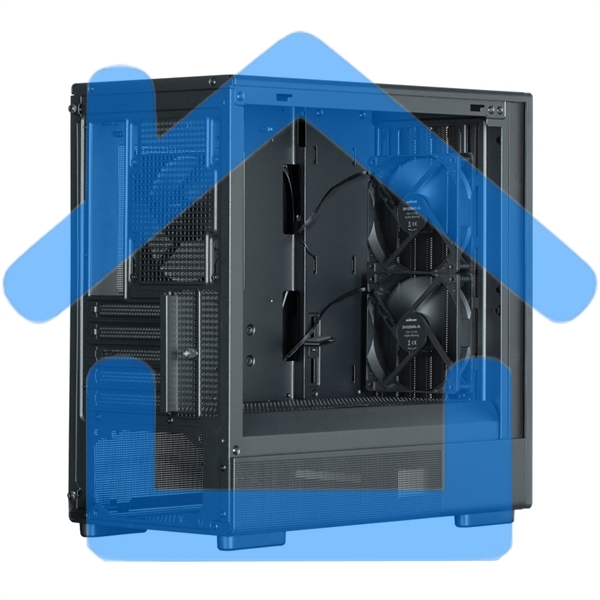 Компьютерный корпус Zalman P10 NAMU, MATX, черный, WINDOW, FRONT COVER WALNUT, 2x3.5