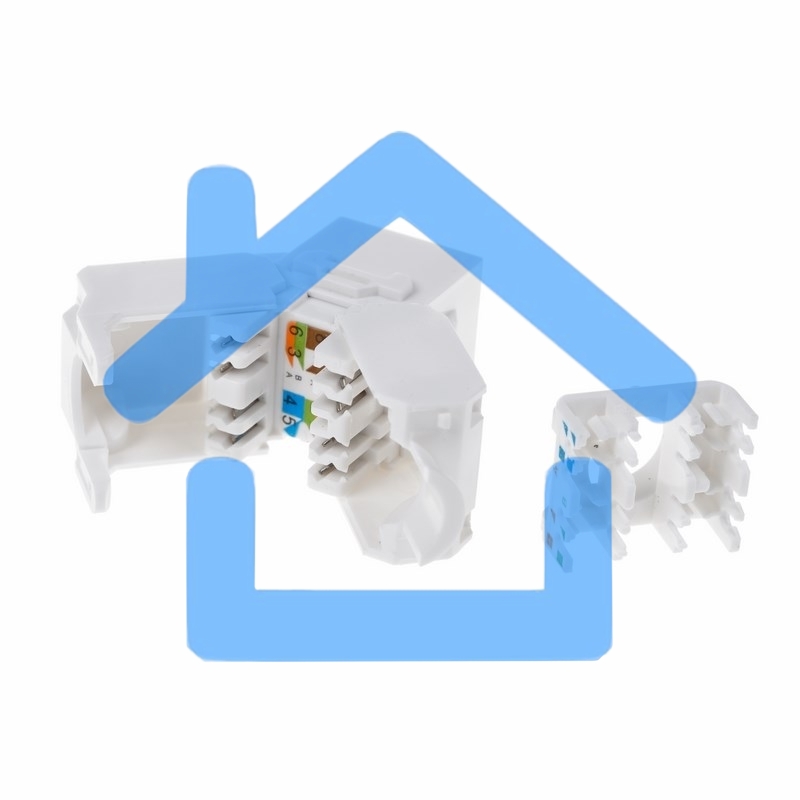 Модуль Rexant Keystone Jack RJ-45(8P8C), UTP неэкранированный, кат.5e, тип 90 градусов, самозажимной, белый