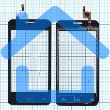 Сенсорное стекло (тачскрин) для Fly FS404 Stratus 3, черное