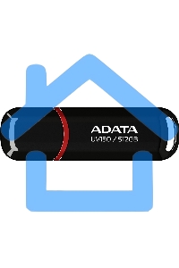 Флешка USB ADATA UV150 (AUV150-512G-RBK), 512 Gb, USB 3.2, R/W 100/30, черный