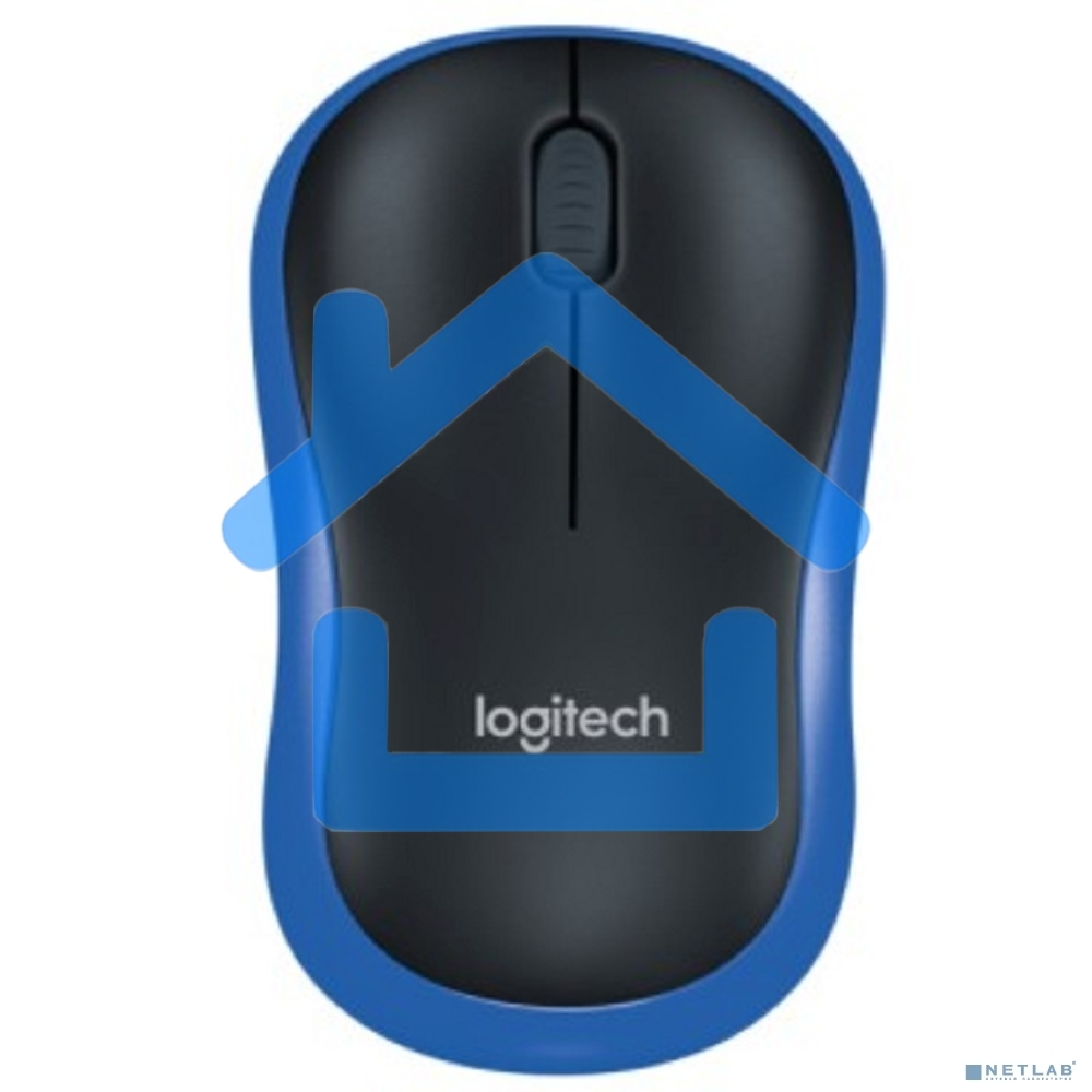 Мышь беспроводная Logitech M185 синий, 1000 dpi, радиоканал, USB, кнопки - 3