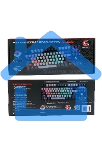 Проводная механическая клавиатура Gembird KB-G600, 87кл, Rainbow, красн.свитчи, 1.8м, черная