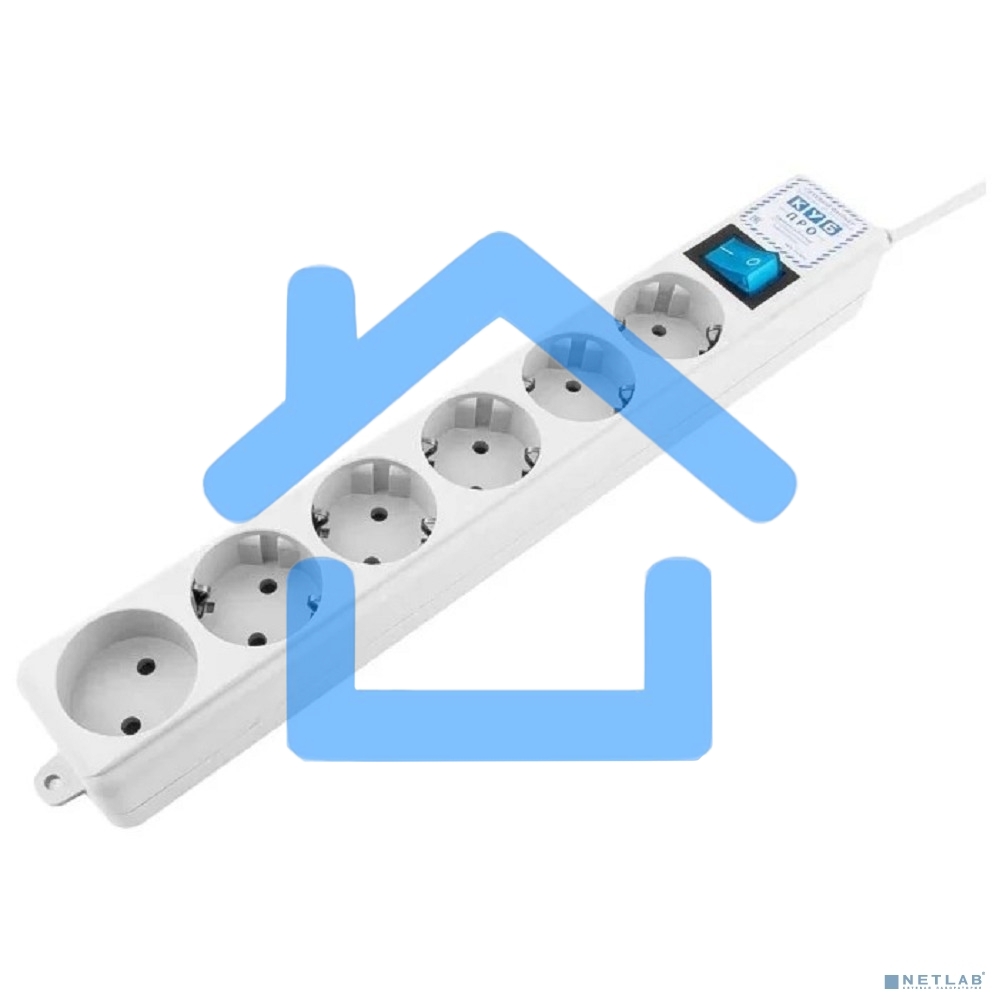 Сетевой фильтр Powercube SPL(5+1)-16B-P-3М-WHITE 3м (6 розеток) белый (коробка)
