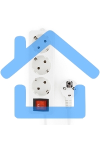 Сетевой фильтр Гарнизон ELB-G3-W-3, 3 евророзетки с выключателем и заземлением, допустимый ток 16А, длина 3м.