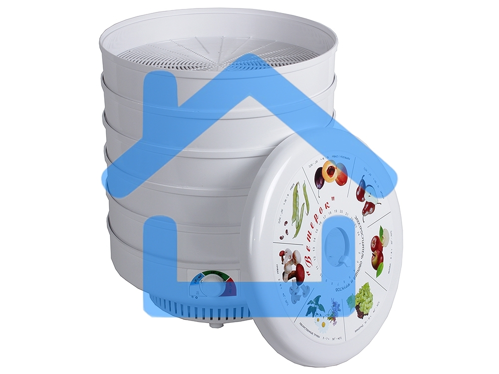Сушилка для овощей и фруктов Великие реки Ветерок-5, 5 поддонов, цветная упаковка