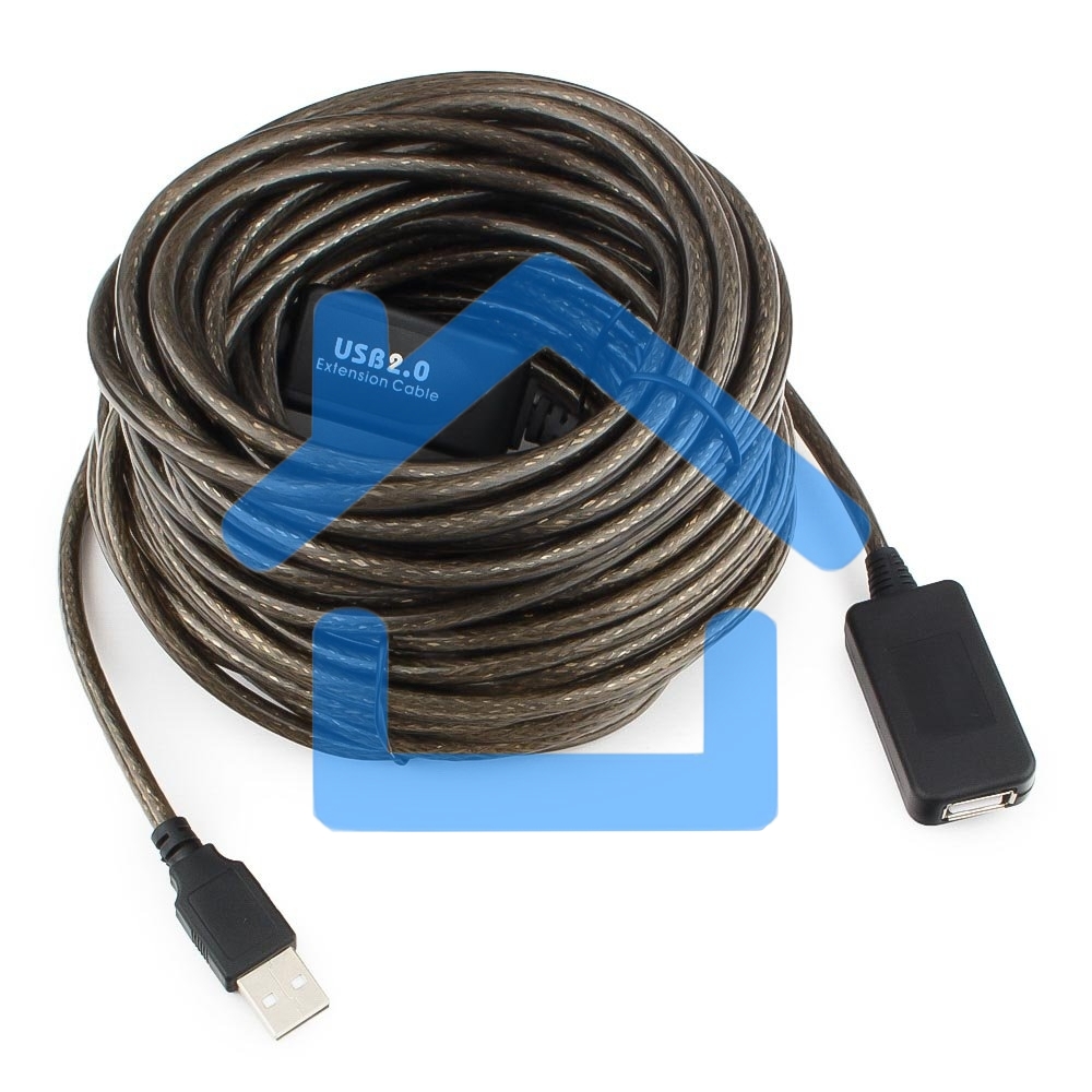 Кабель удлинитель USB 2.0 активный Cablexpert UAE-01-15M, AM/AF, 15м