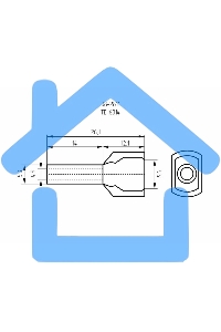 Наконечник штыревой втулочный изолированный F-14 мм 2х6 мм² (НШВи(2) 6.0-14/НГи2 6,0-14) зеленый Rexant