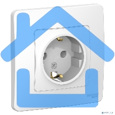 Розетка СП BLANCA 16А 250В без шторок с заземл. бел. SchE BLNRS001011
