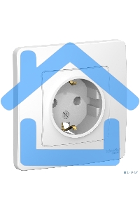 Розетка СП BLANCA 16А 250В без шторок с заземл. бел. SchE BLNRS001011
