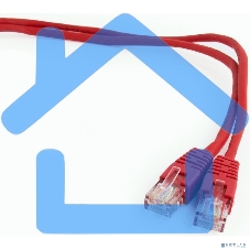 Патч-корд UTP Cablexpert кат.5e, 0.25м, литой, многожильный, красный