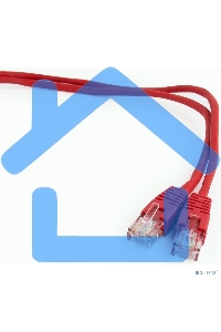 Патч-корд UTP Cablexpert кат.5e, 0.25м, литой, многожильный, красный