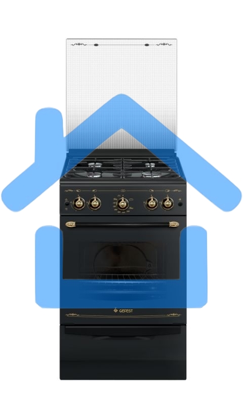 Плита газовая Gefest ПГ 5100-02 0187 черный, конфорок 4 шт, духовка 52 л, 50 см x 85 см x 58.5 см