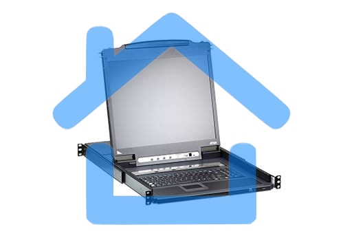 Переключатель KVM 16-портовый IP с ЖК-дисплеем Slideaway/ATEN SINGLE RAIL 16P PS/2-USB LCDKVMP 17INCH WIH IP