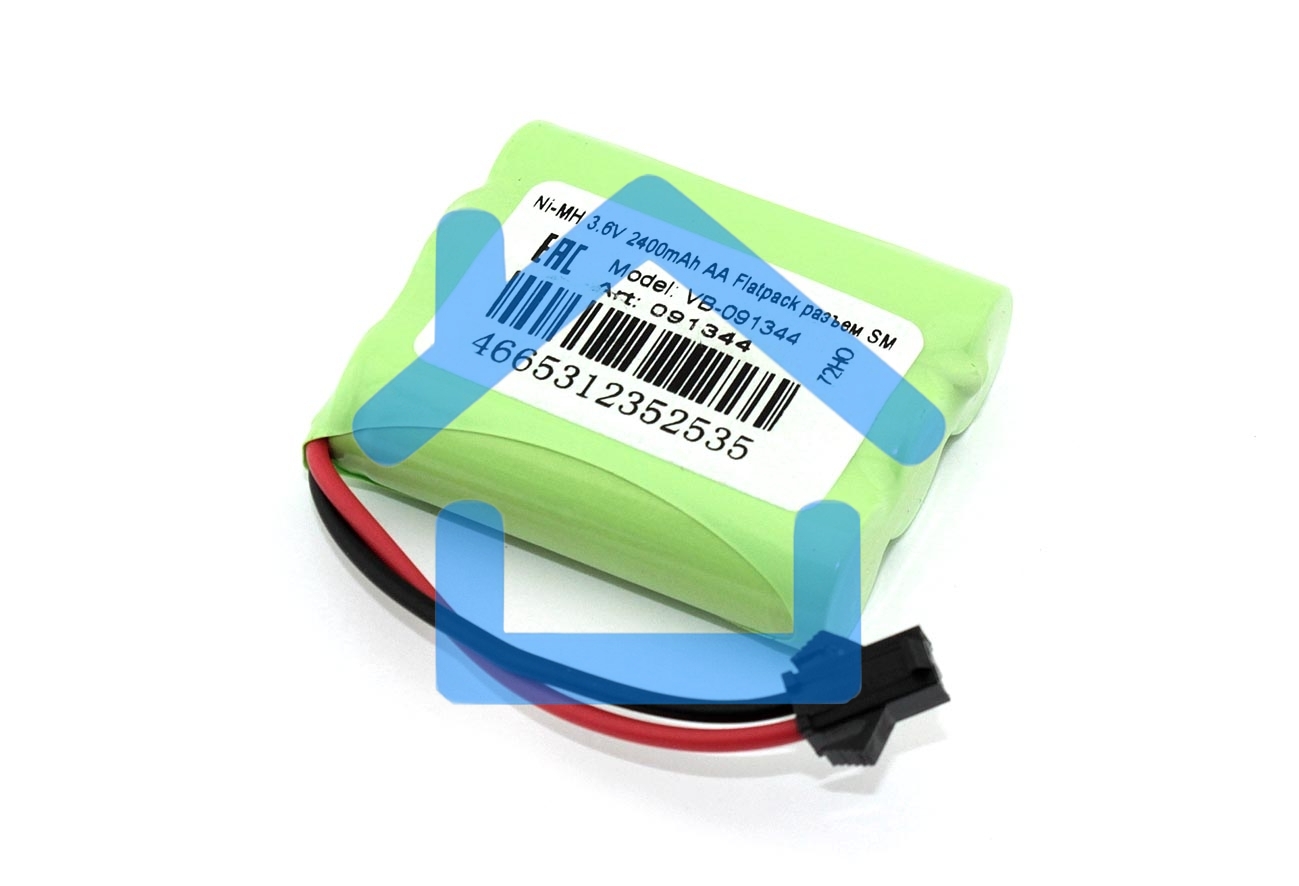 Аккумулятор Ni-MH 3.6V 2400mAh AA Flatpack разъем SM
