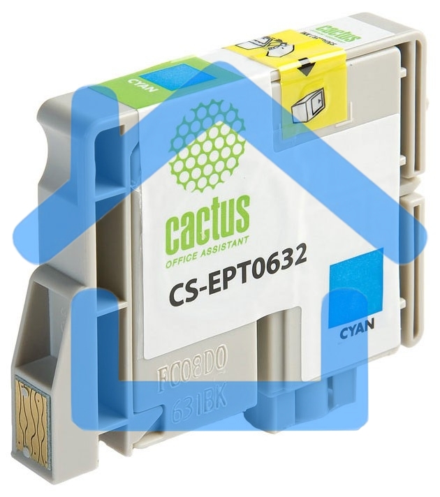 Картридж струйный Cactus CS-EPT0632 голубой (10 мл) для Epson Stylus C67/C87/CX3700/CX4100/CX4700