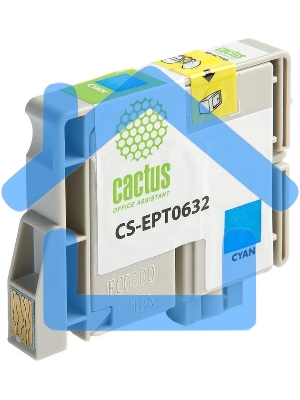 Картридж струйный Cactus CS-EPT0632 голубой (10 мл) для Epson Stylus C67/C87/CX3700/CX4100/CX4700